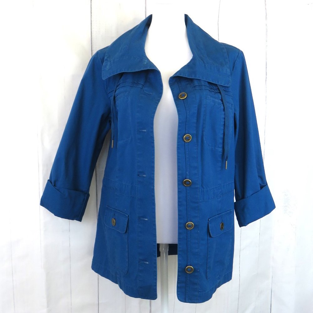 Blue Coldwater Creek Cotton Lightweight Jacket....726